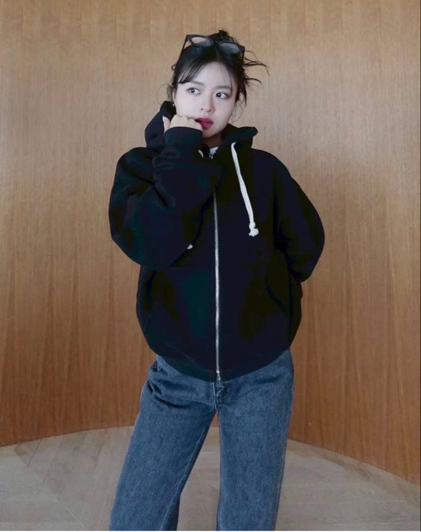 searoomlynn Volume Sweat Zipフーディー 新品