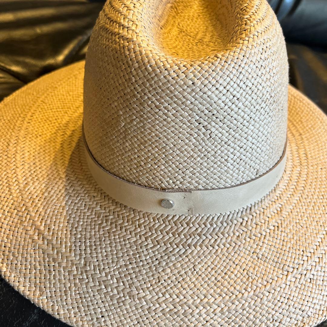 JAMES LEONE☆ベージュ 麦わら帽子 Mサイズ