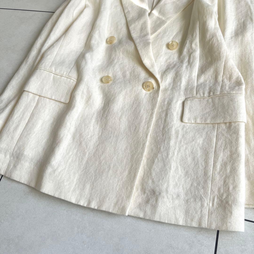 【未使用タグ付き】BABYLONE キャンバスリネンジャケット 麻100%