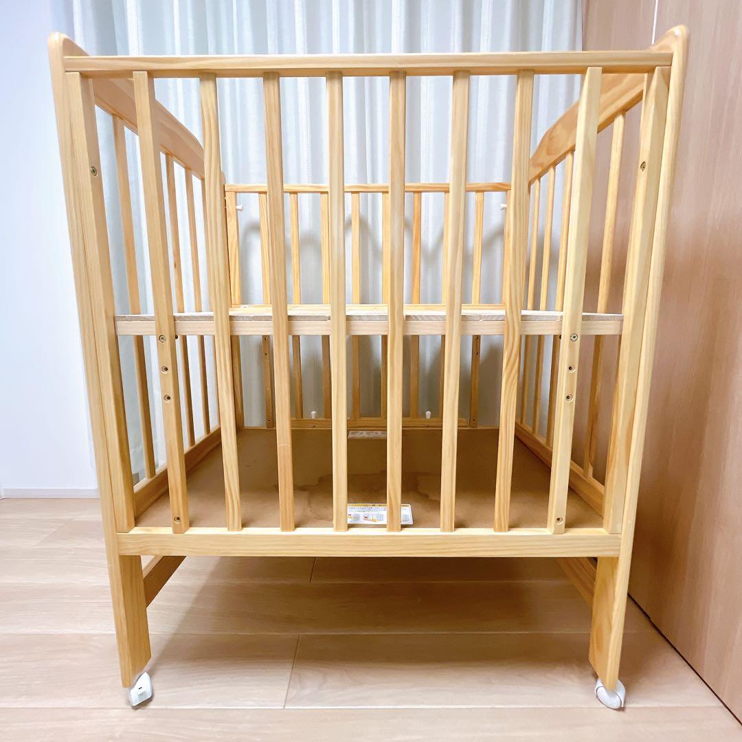 こーん⭐︎カトージKATOJI ハイシートミニベビーベッド　ナチュラル