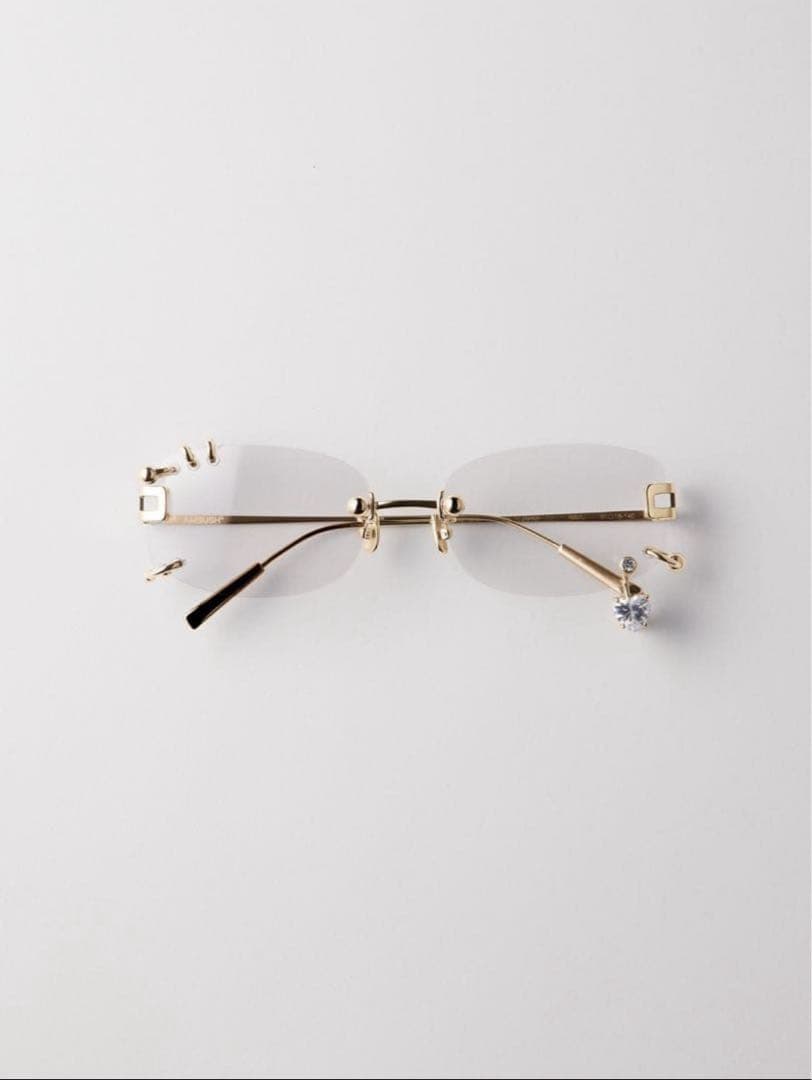 【値下げ】AMBUSH pierced サングラスゴールド　即日発送