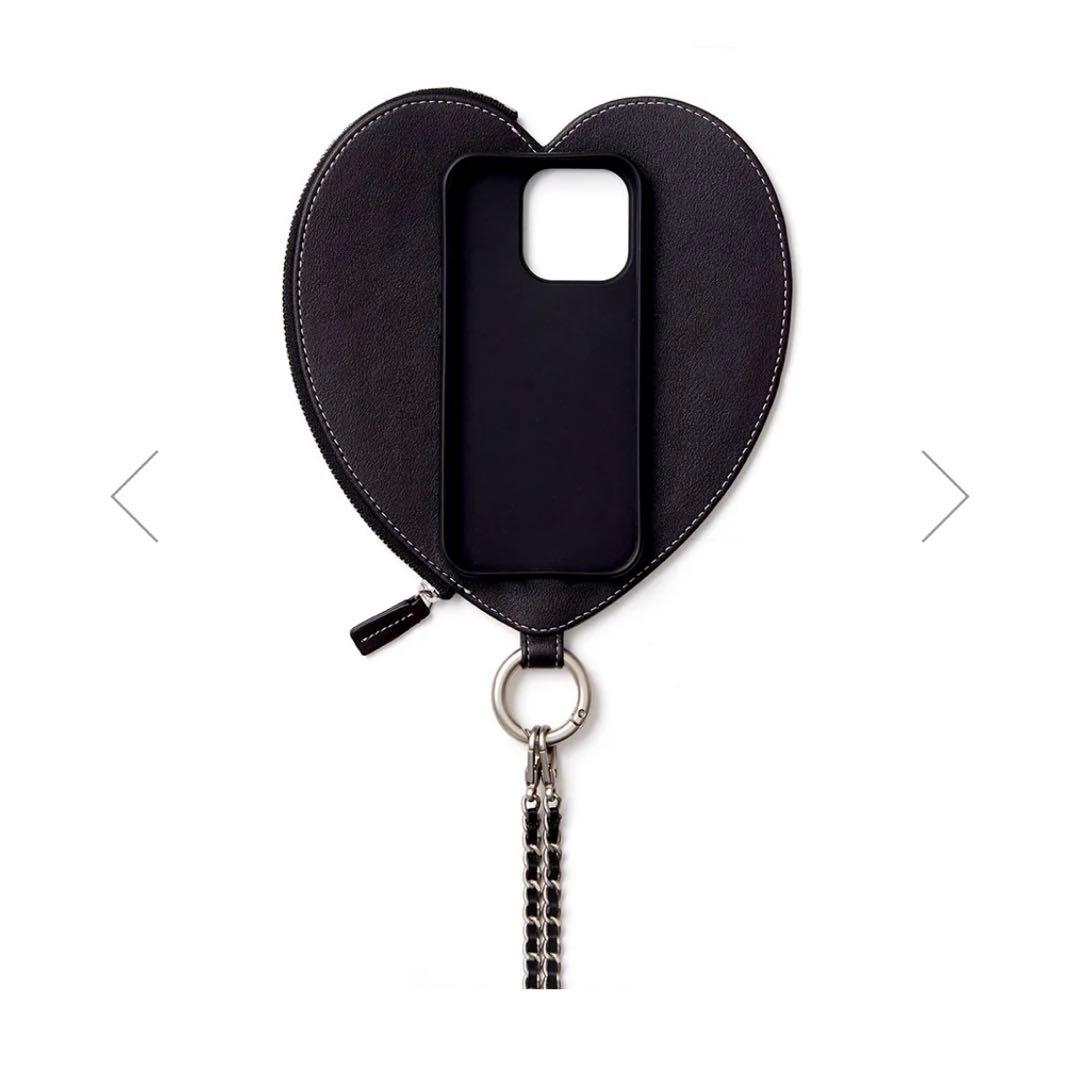 iPhone15 / black 【dress HEART 】