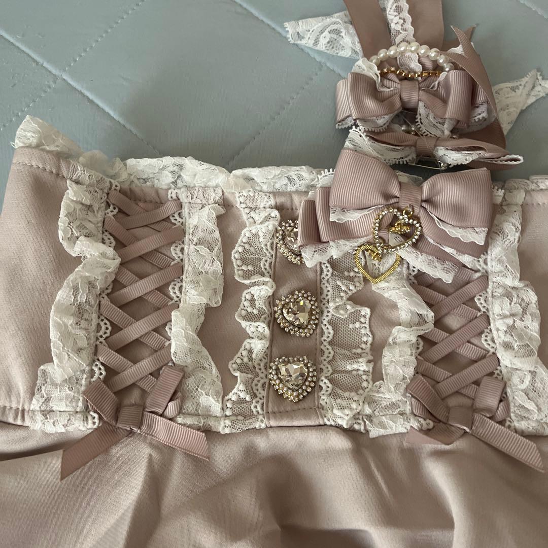 LIZLISA リボンボリュームフレアスカート