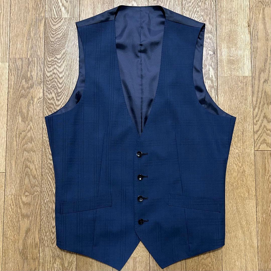 SUIT SELECT（スーツセレクト）　3ピーススーツネイビー　チェック柄