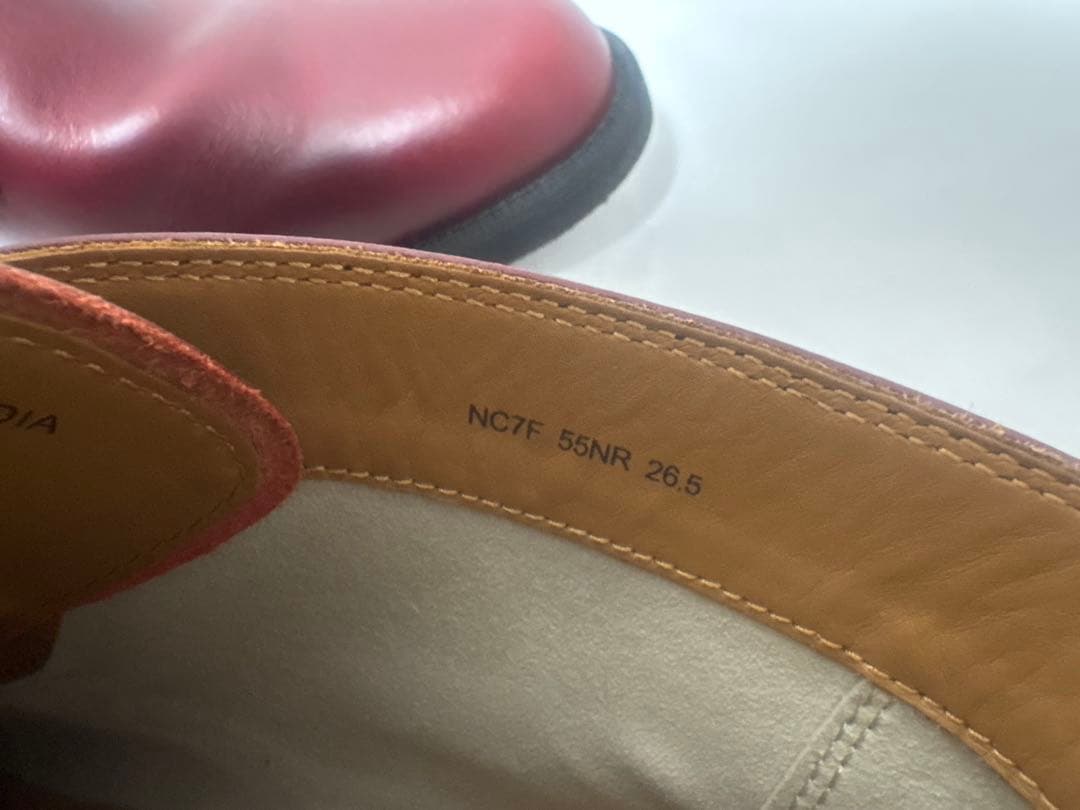 【美品】REGALバーガンディ本革チャッカブーツ26.5cm