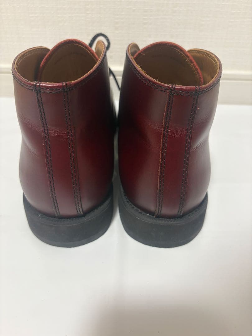【美品】REGALバーガンディ本革チャッカブーツ26.5cm