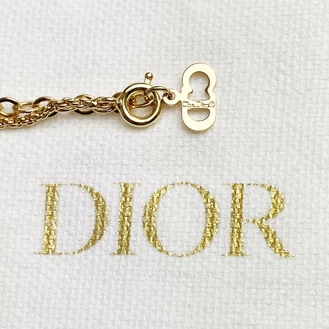 美品✨ クリスチャン　ディオール　ネックレス　CD　ブランドロゴ　ゴールド
