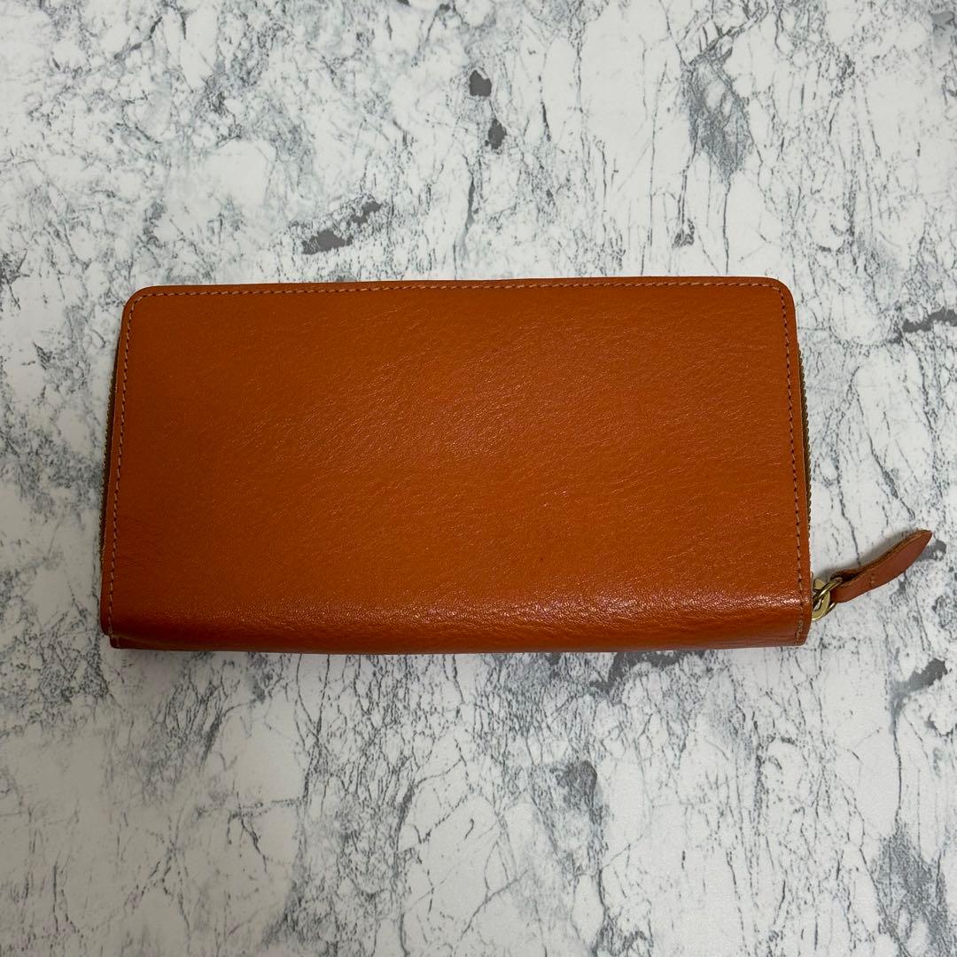 IL BISONTE イルビゾンテ　ブラウン　長財布　ラウンドファスナー