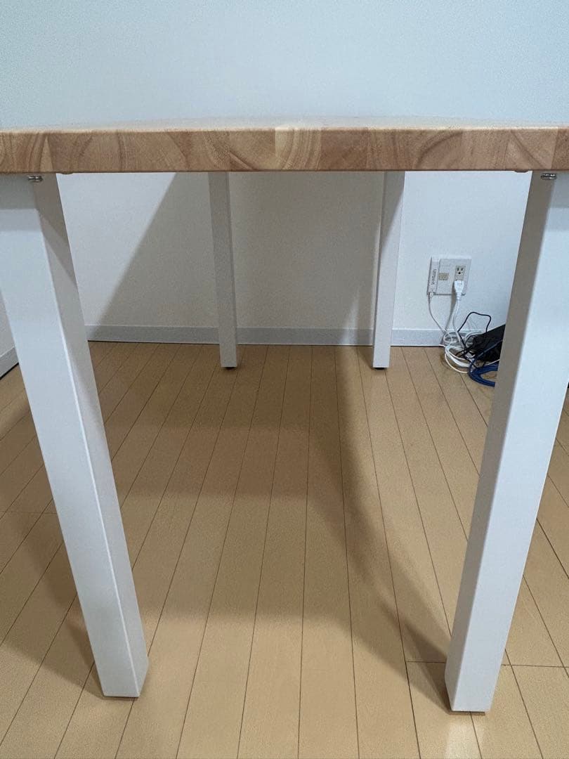 【KANADEMONO】デスク／テーブル|ラバーウッドナチュラル天板120×60