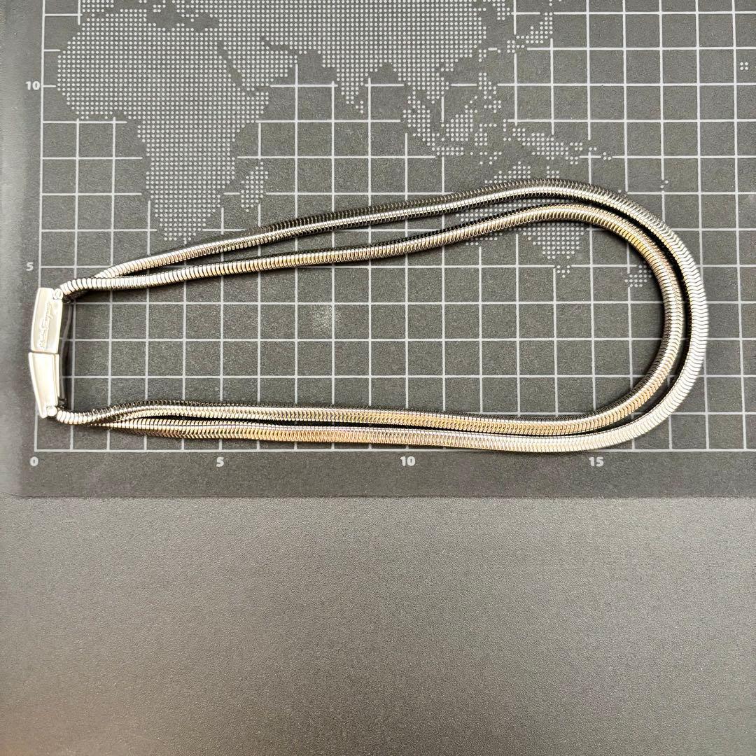 極美品✨Salvatore Ferragamo フェラガモ 2連 ネックレス