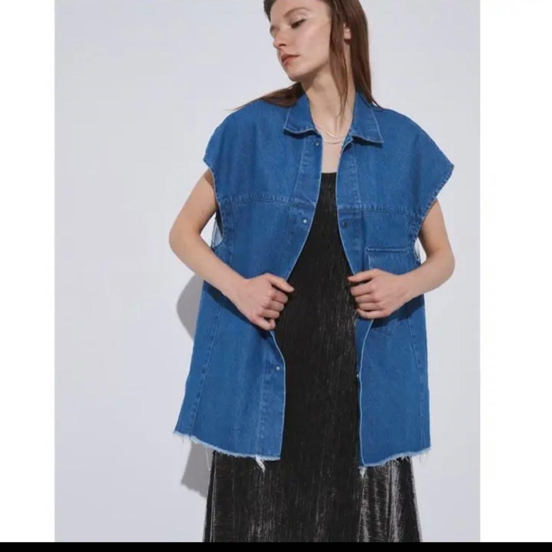 新品⭐️スタニングルアー デニムスリーブレスシャツ　S