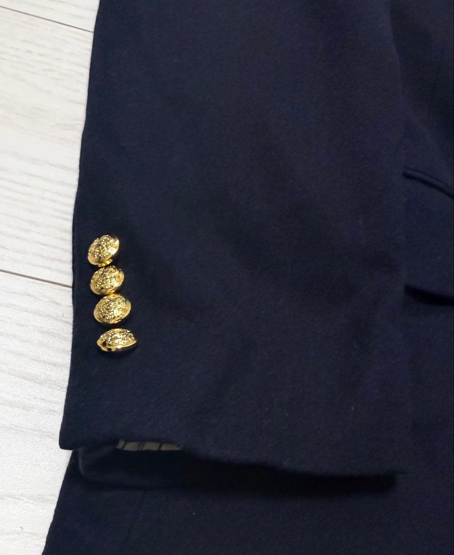 【希少】USA製 ラルフローレン フランネル 紺ブレ 段返り3つボタン 80s