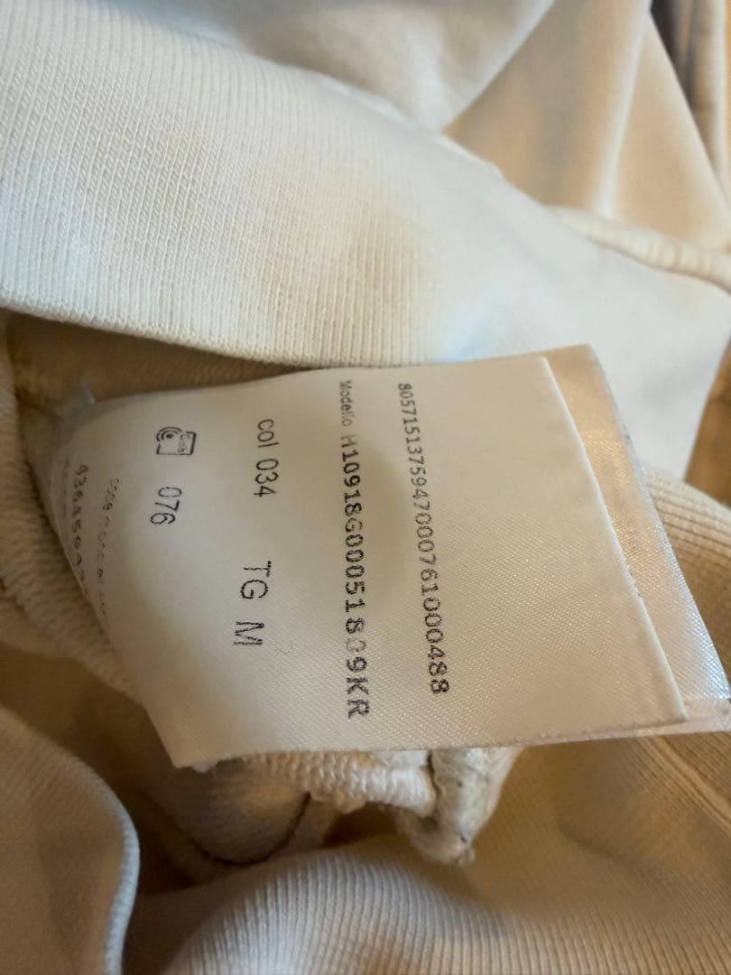 モンクレールのロゴパッチ付きコットンスウェットシャツ　ホワイト