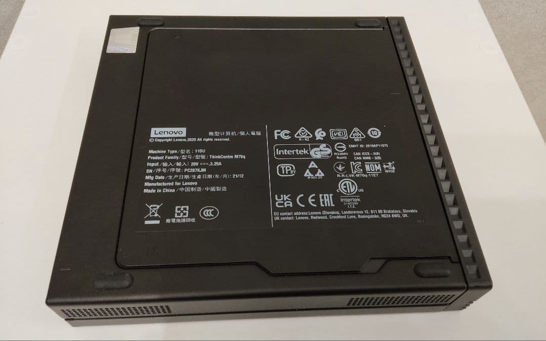 Lenovo ThinkCentre M70q Tiny Corei5 ミニPC