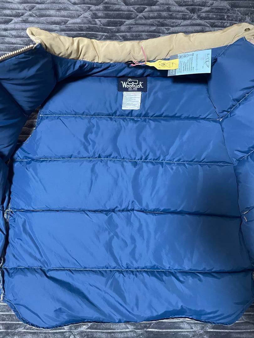 80s Woolrich USA製 ダウンベスト XL ベージュ クリーニング済