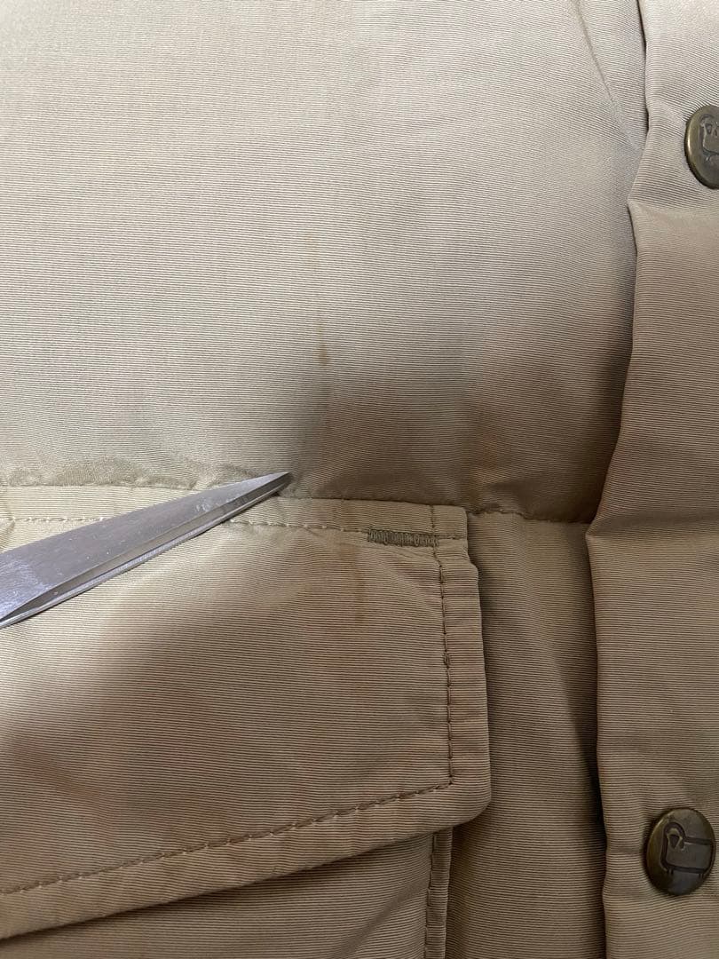 80s Woolrich USA製 ダウンベスト XL ベージュ クリーニング済