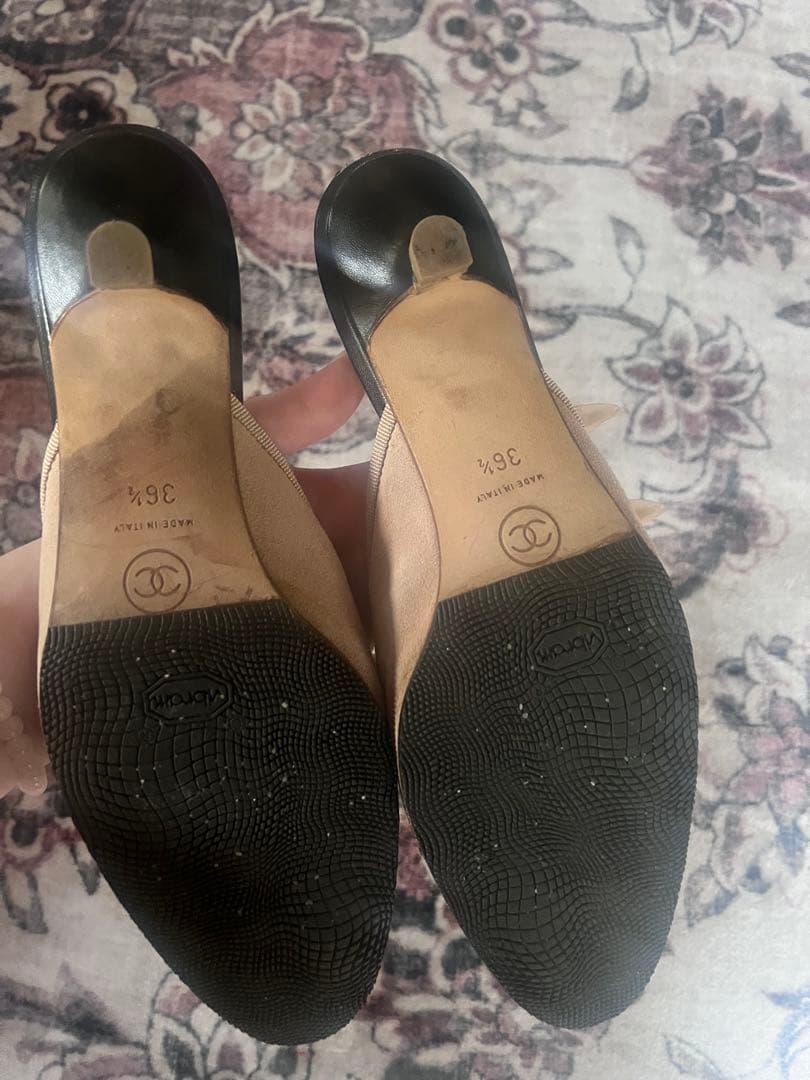 CHANEL ミュール サンダル ベージュ 黒 最終お値下げ