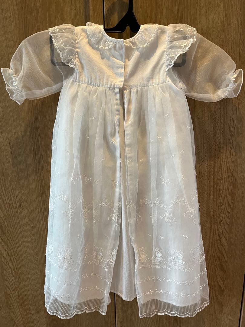 【くまちゃん】ファミリア セレモニー用ベビードレス 帽子セット