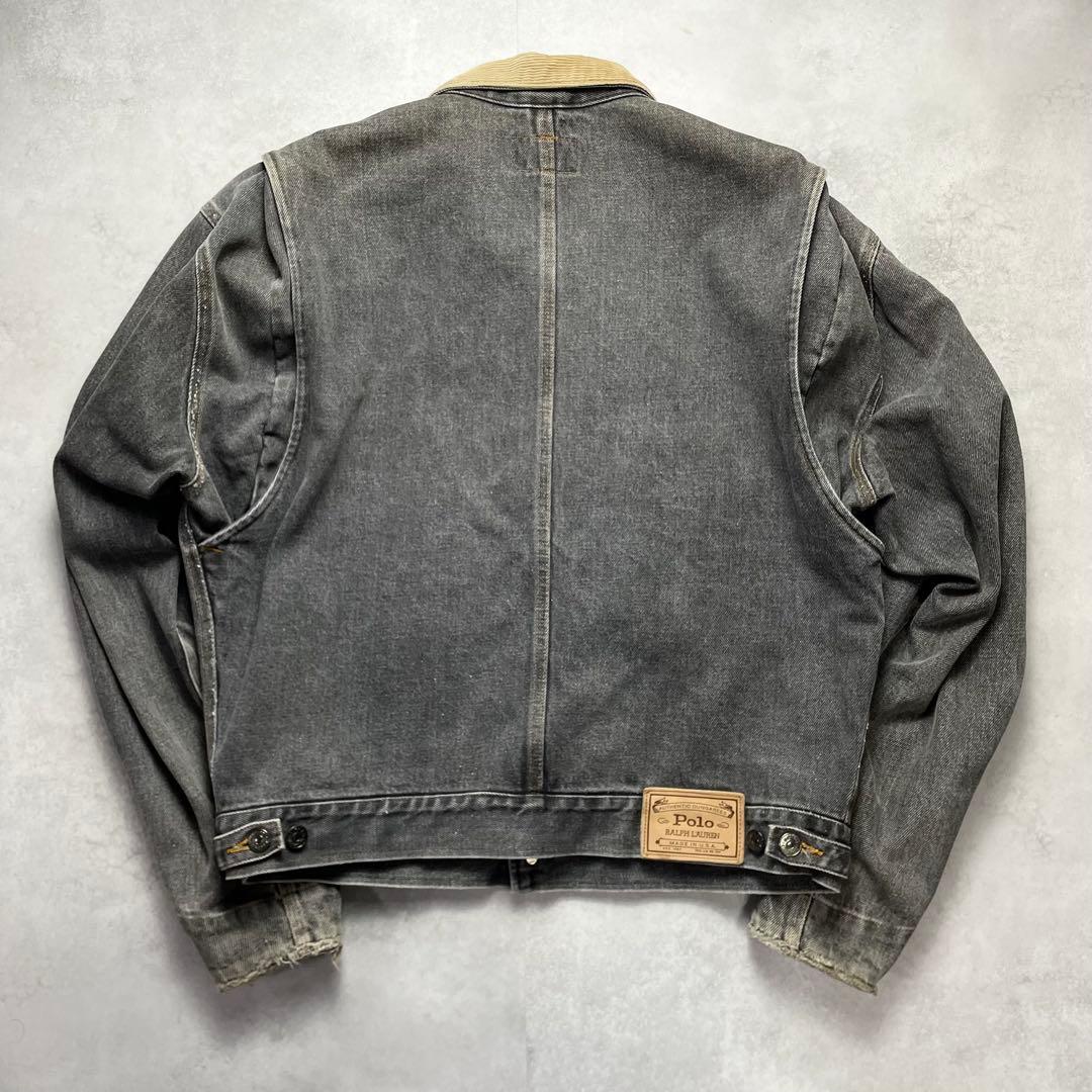 M*L様 【USA製/白タグ80s】ポロラルフローレン デニムジャケット 襟コー