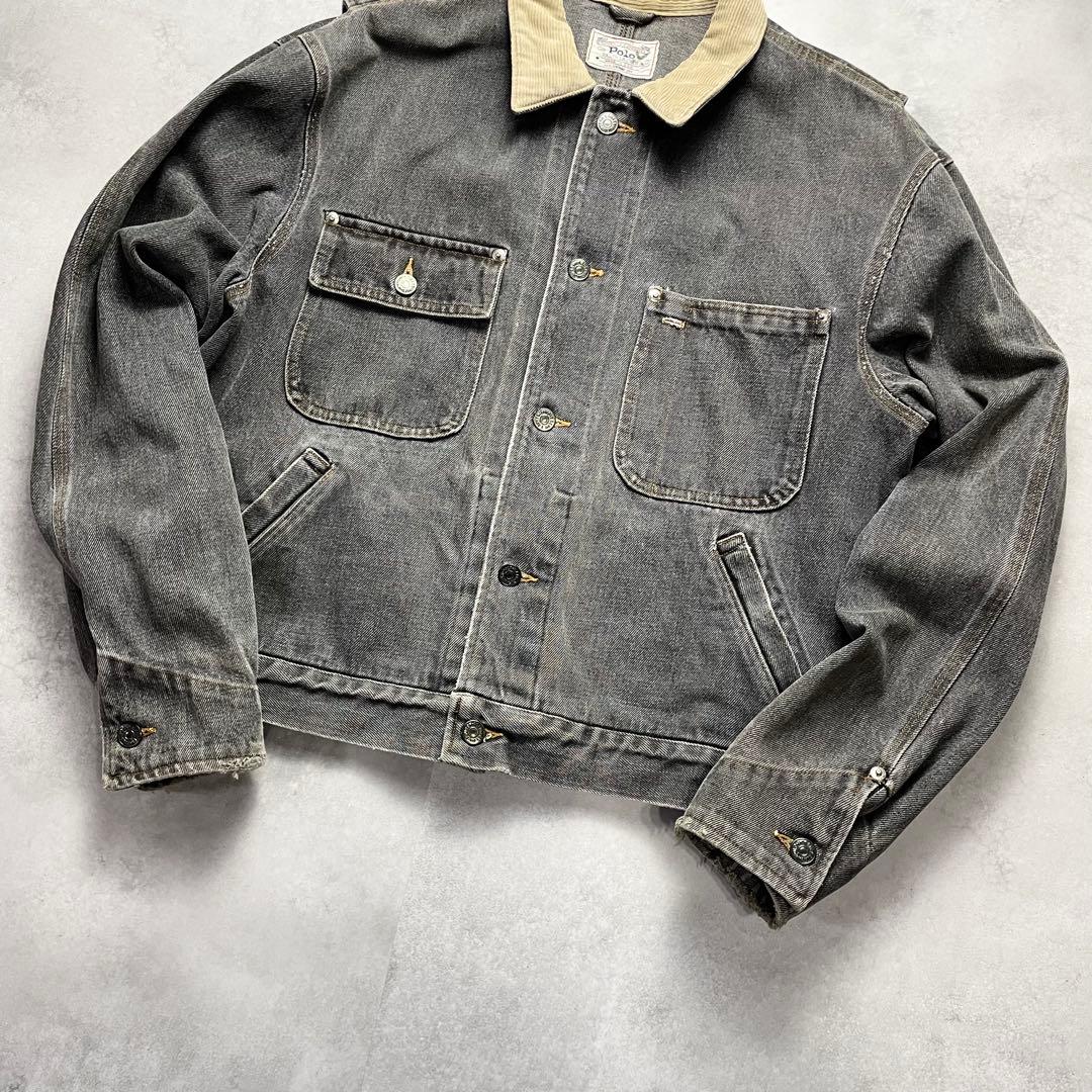 M*L様 【USA製/白タグ80s】ポロラルフローレン デニムジャケット 襟コー