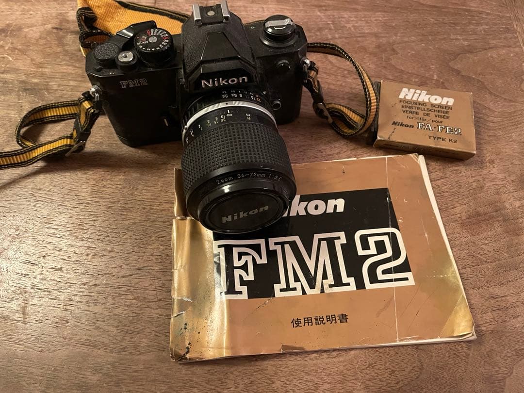 動作未確認　Nikon FM2 一眼レフカメラ レンズ付き　説明書あり