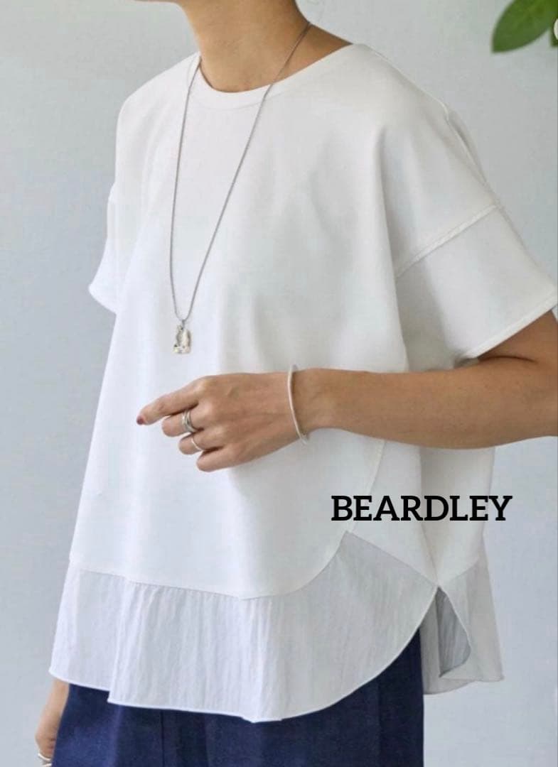BEARDLEY ビアズリー ラウンドヘムT ホワイト