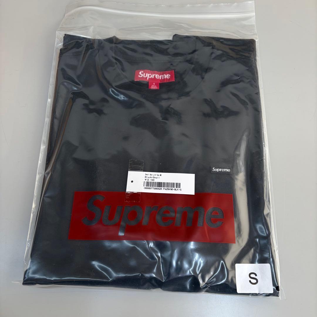 Sサイズ Supreme スモールボックス LSロンT ブラック 黒