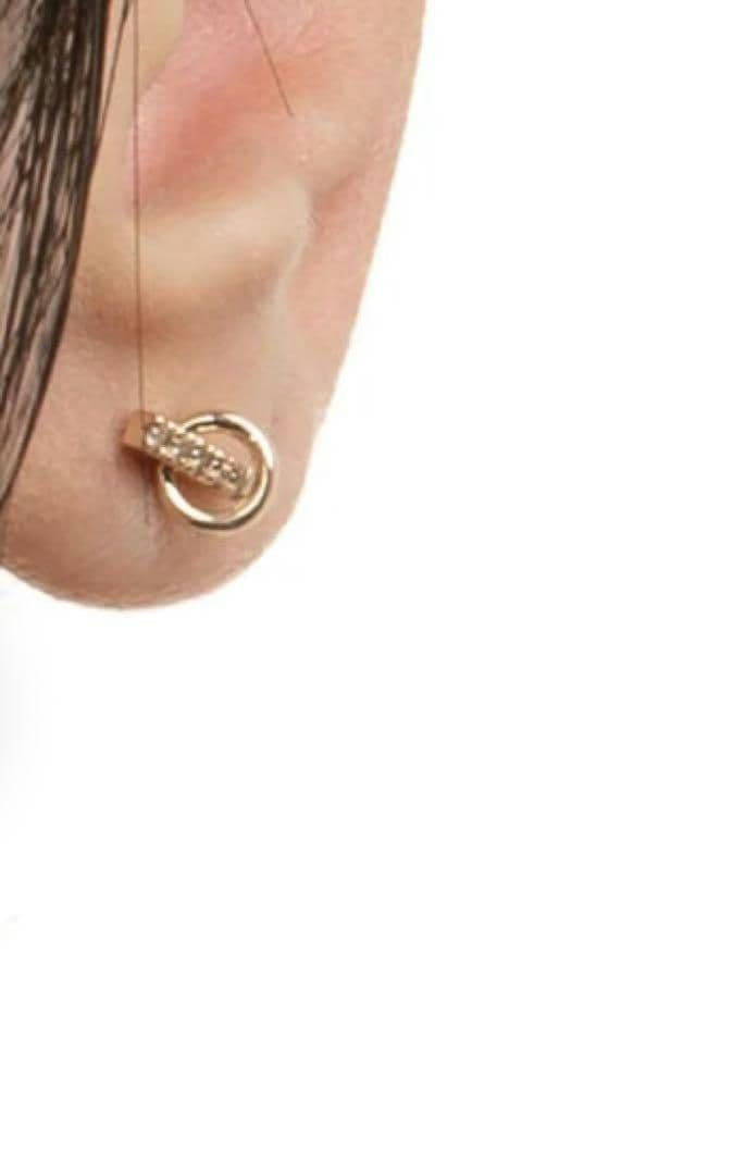 Hirotaka ゴサマー スモールフープ ダイヤモンド ピアス