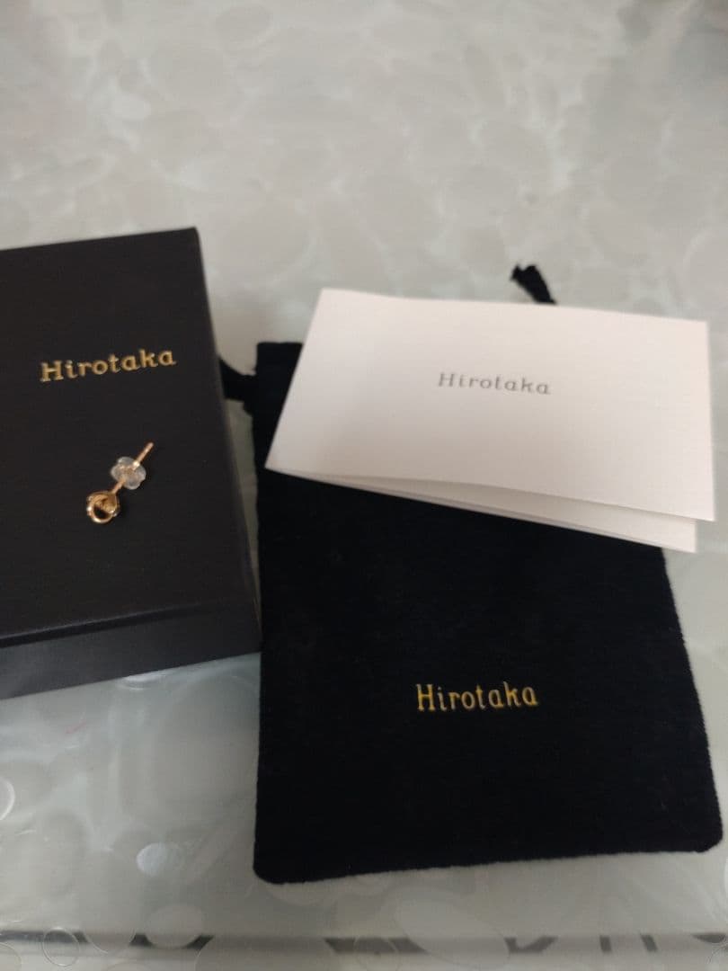 Hirotaka ゴサマー スモールフープ ダイヤモンド ピアス