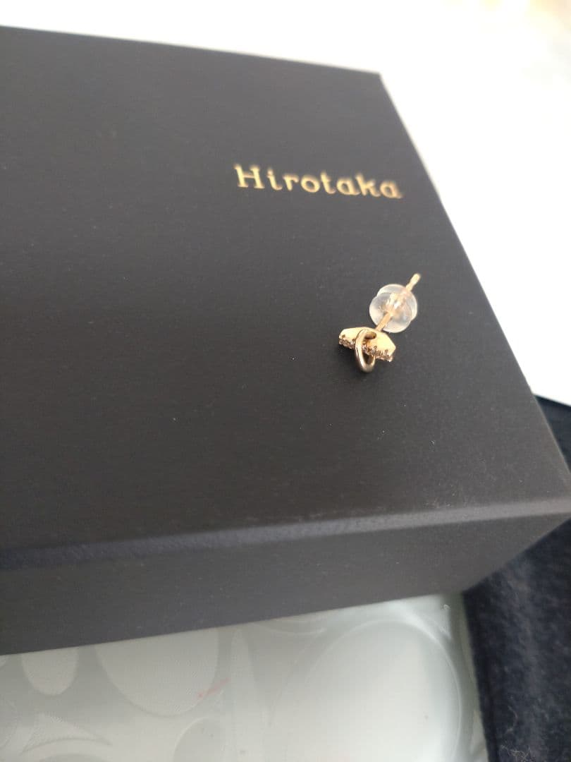 Hirotaka ゴサマー スモールフープ ダイヤモンド ピアス