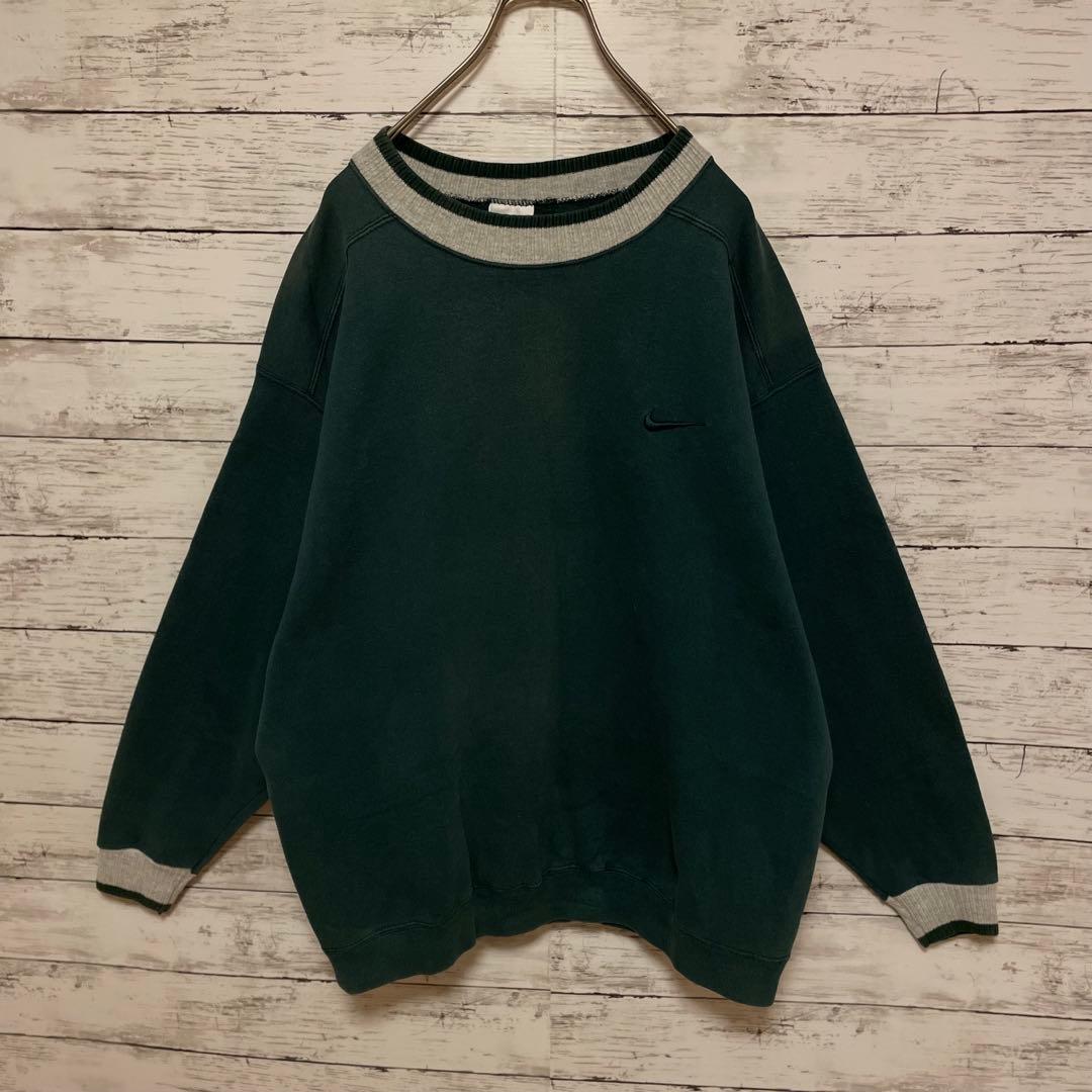 1019【入手困難】ナイキ♤刺繍ロゴ　90s 銀タグ　スウェット　ヴィンテージ