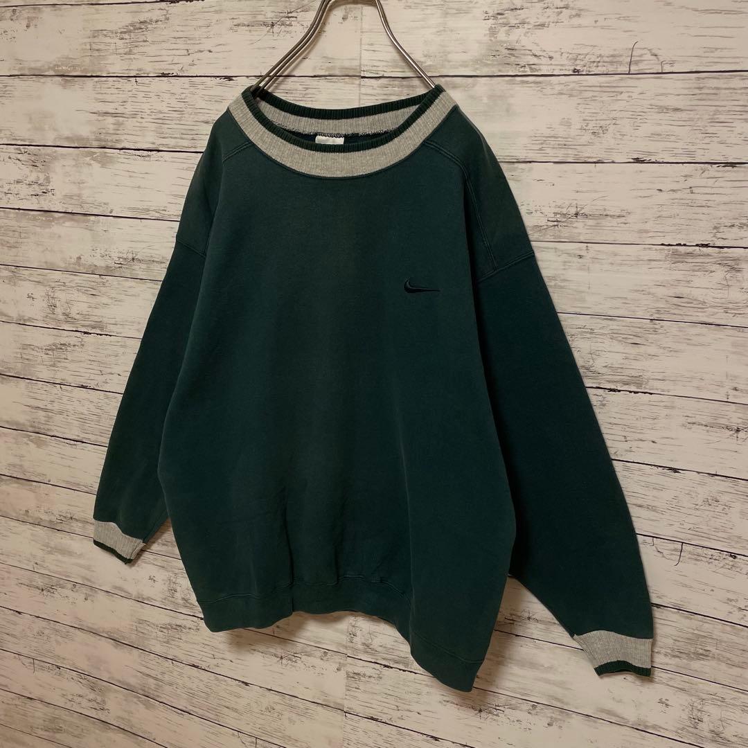 1019【入手困難】ナイキ♤刺繍ロゴ　90s 銀タグ　スウェット　ヴィンテージ