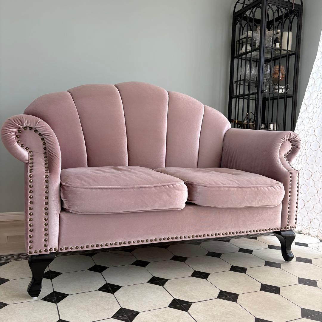 10/20まで！【送料込】 シェルファ 2人掛け ソファ サロン 店舗什器