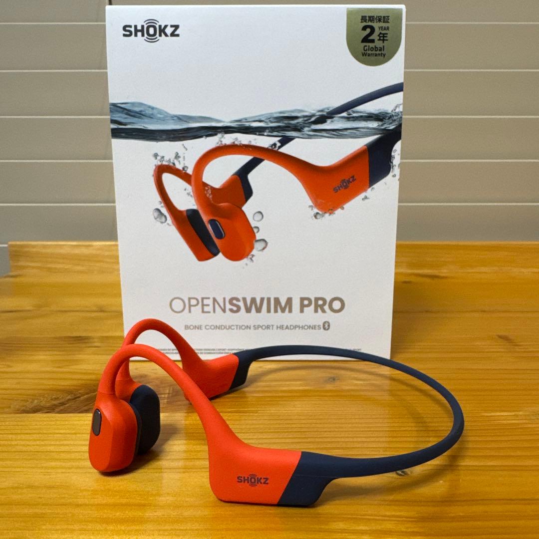 【ショックス Shokz】OpenSwim Pro 骨伝導イヤホン（レッド）