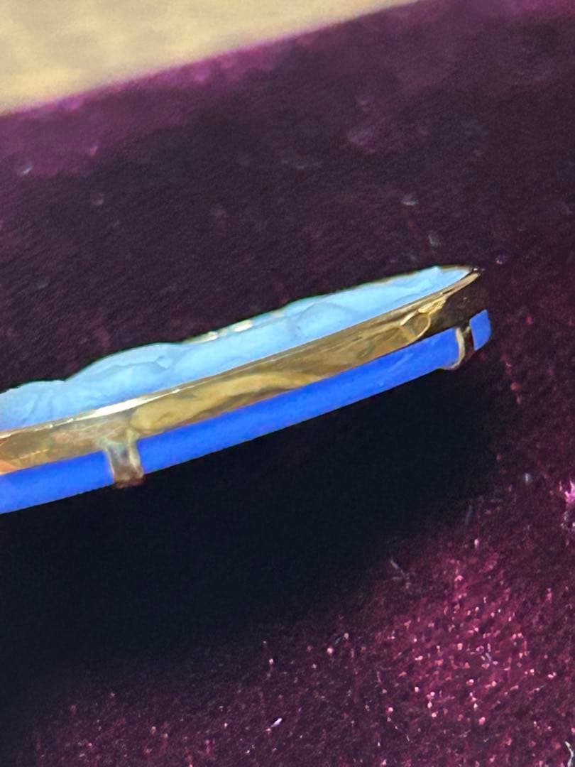 K18 カメオ ペンダントトップ 瑪瑙 天使と三日月 K18YG