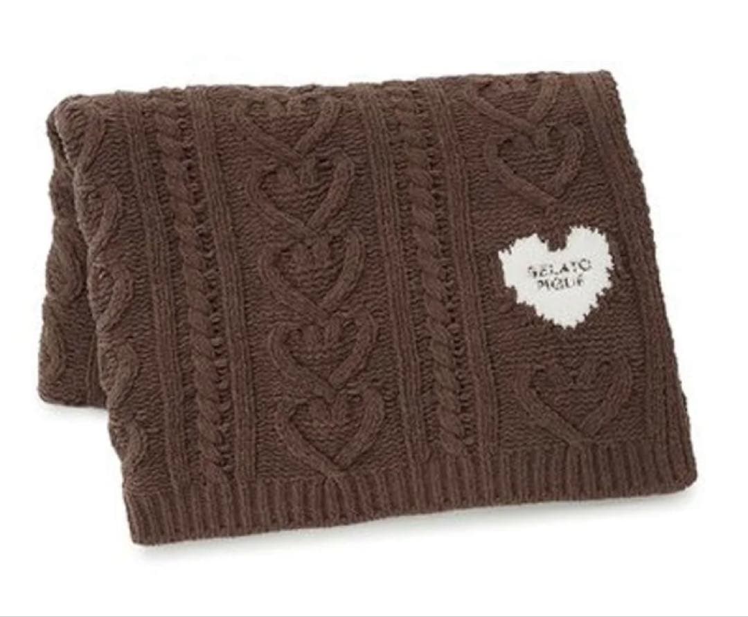 【新品】ジェラートピケ　ハートコレクション　もちもちふわふわ　大判ブランケット