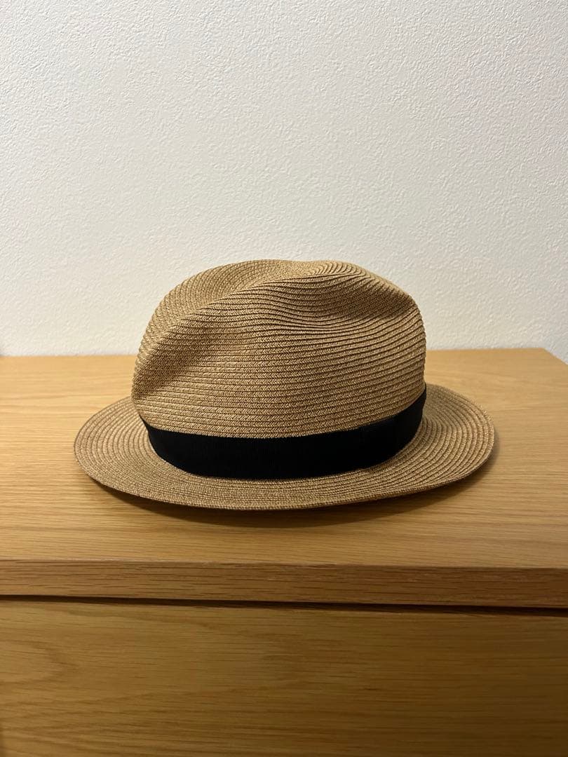 mature ha. マチュアーハ ベージュ 麦わら帽子 ストローハット リボン