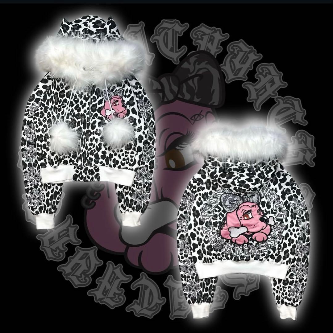 GALFY×KRYコラボ ケモ耳蹴威ギャルちゃんPKホワイトy2k