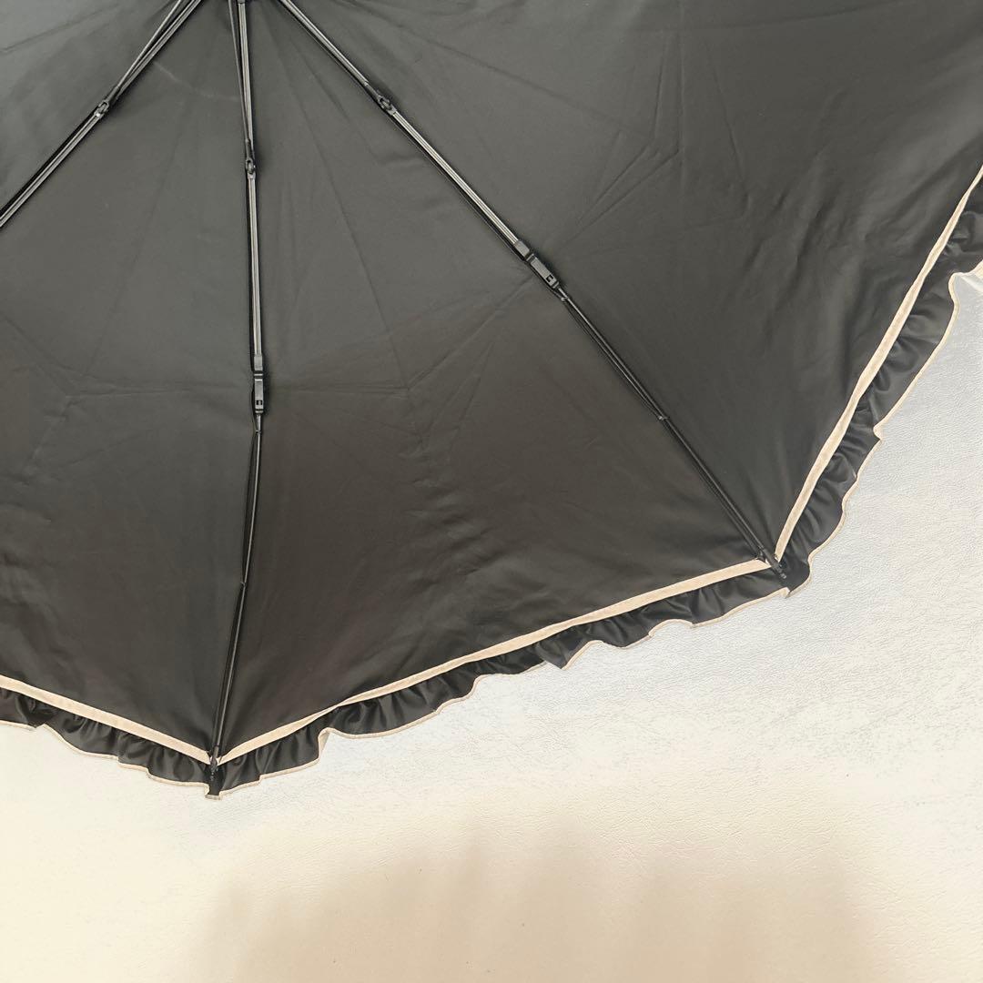 サンバリア SUN BARRIER 100 ベージュ フリル 日傘 2段