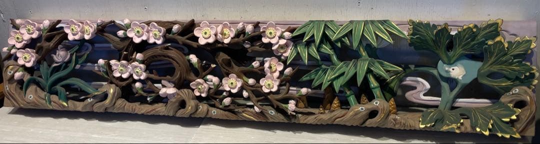 欄間　アート　美術品　伝統工芸　ハンドメイド　オブジェ