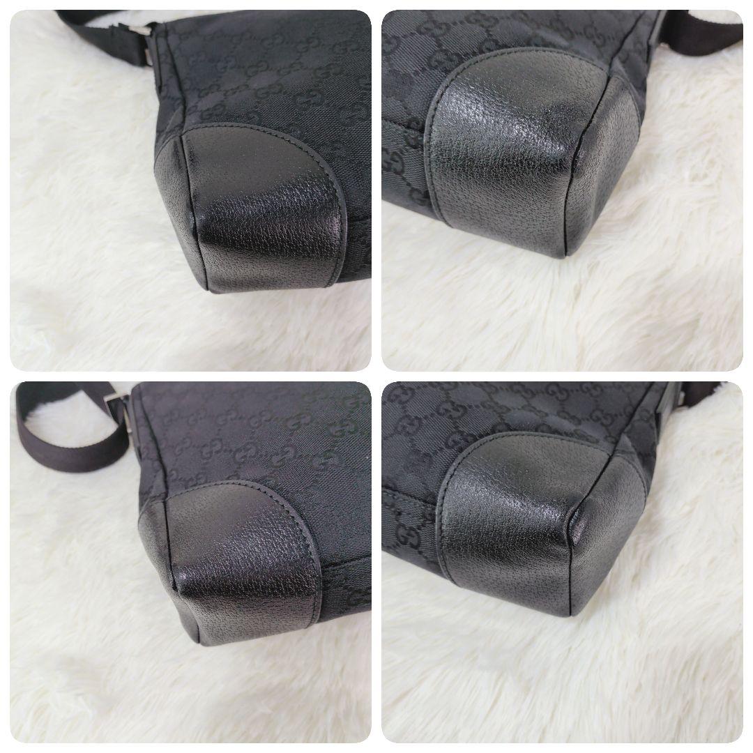 【✨美品✨】グッチ ショルダーバッグ GGキャンバス ブラック