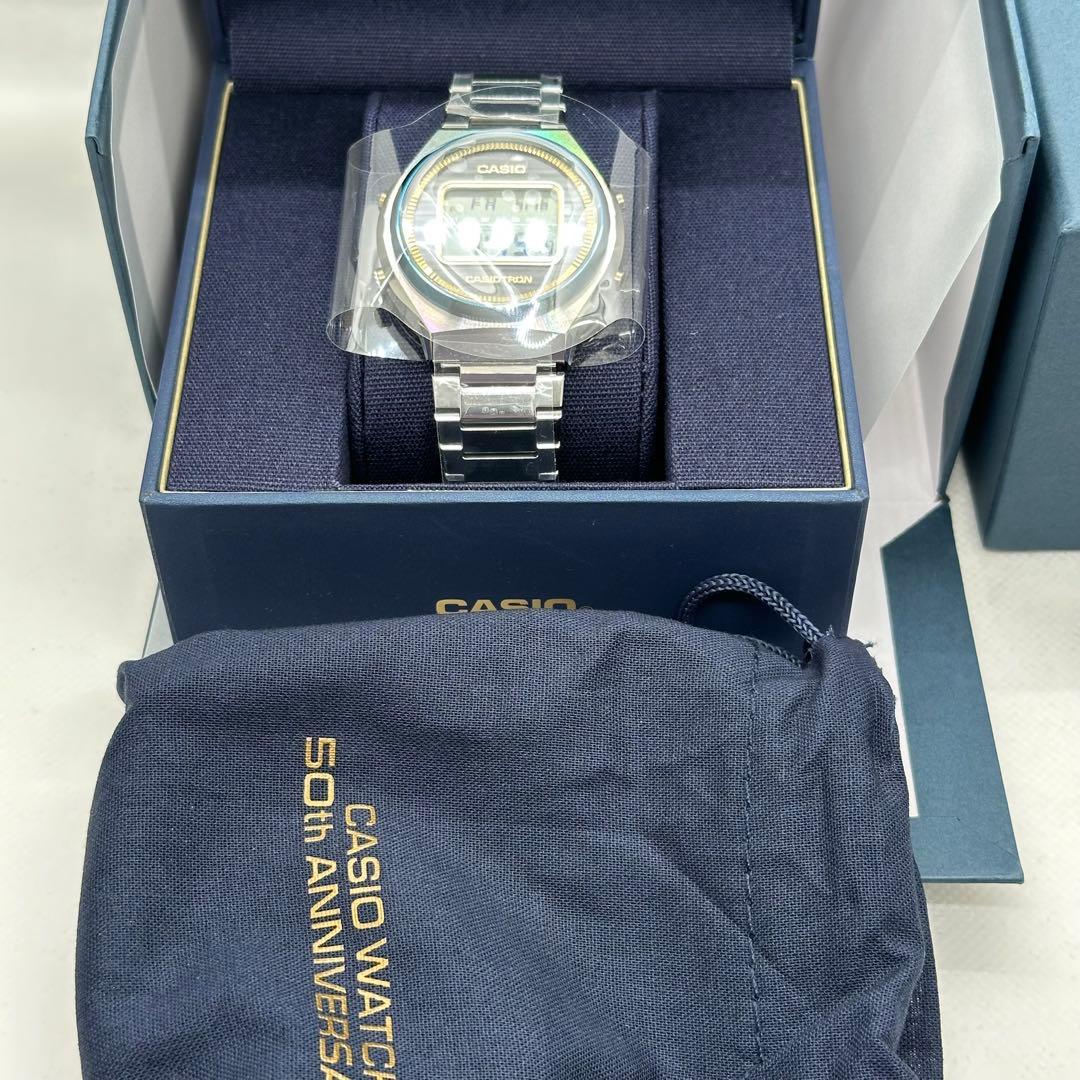 カシオトロン カシオ腕時計50周年記念モデル ブルー TRN-50SS-2AJR