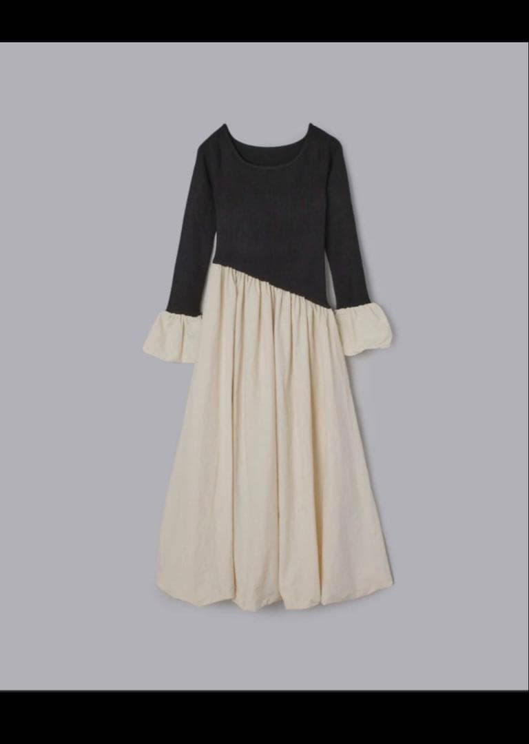 【完売商品】Olu.　ニットドッキングバルーンワンピース