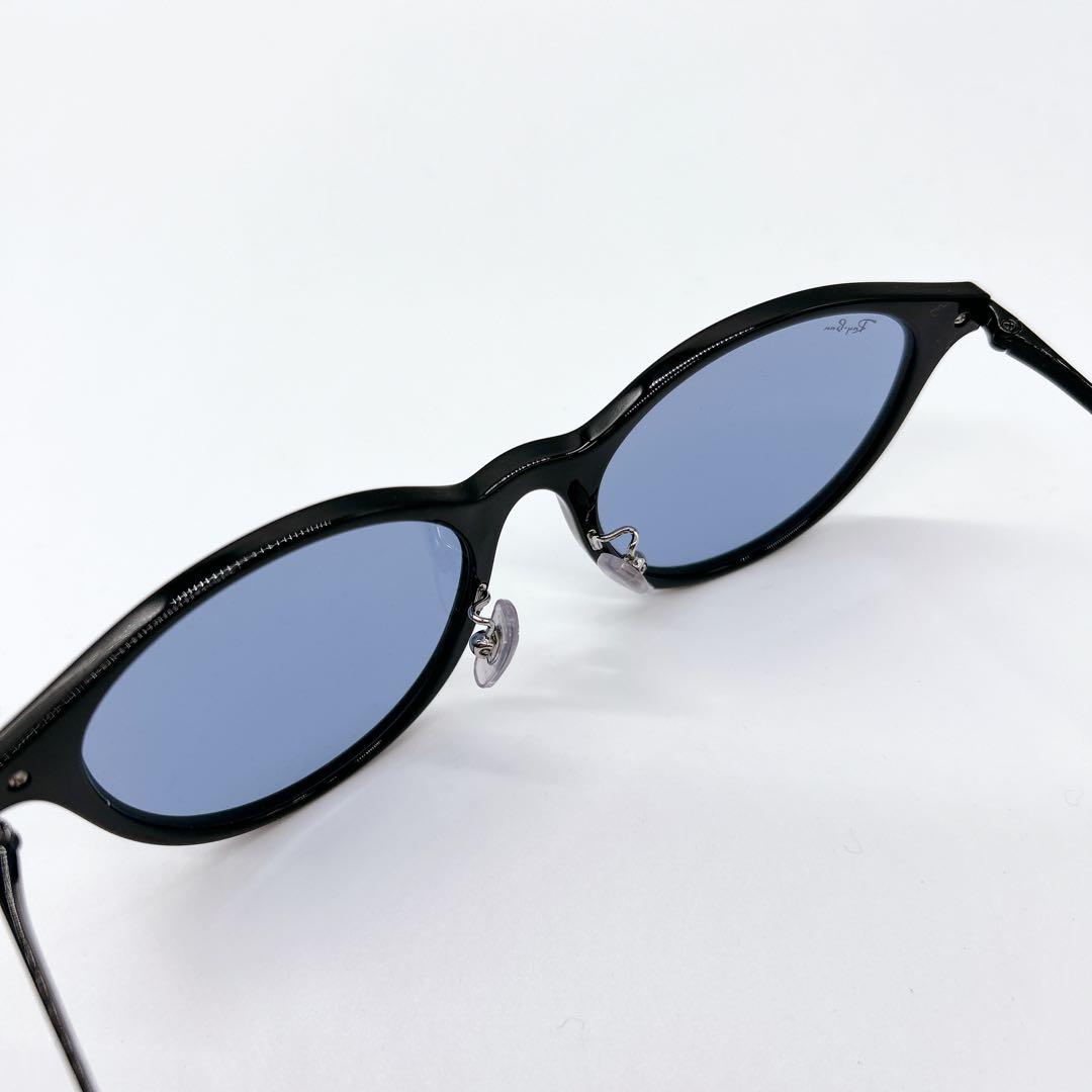 レイバン　RB4334D ブラック/ブルーレンズ　ケース、クロスセット