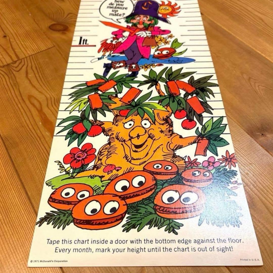 70s マクドナルドランド　キャラクター　身長計　ポスター　イービルグリマス