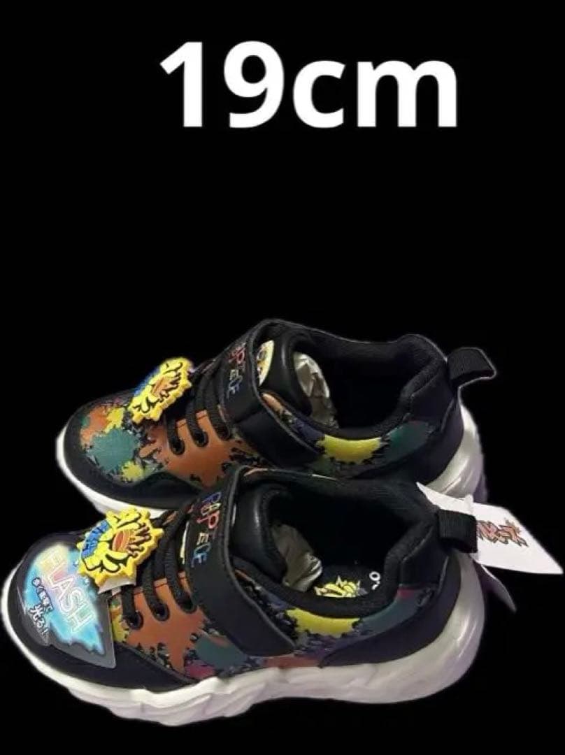 バースデイ　リアルピーススニーカー　19cm シューズ　白+黒　2点セット売り