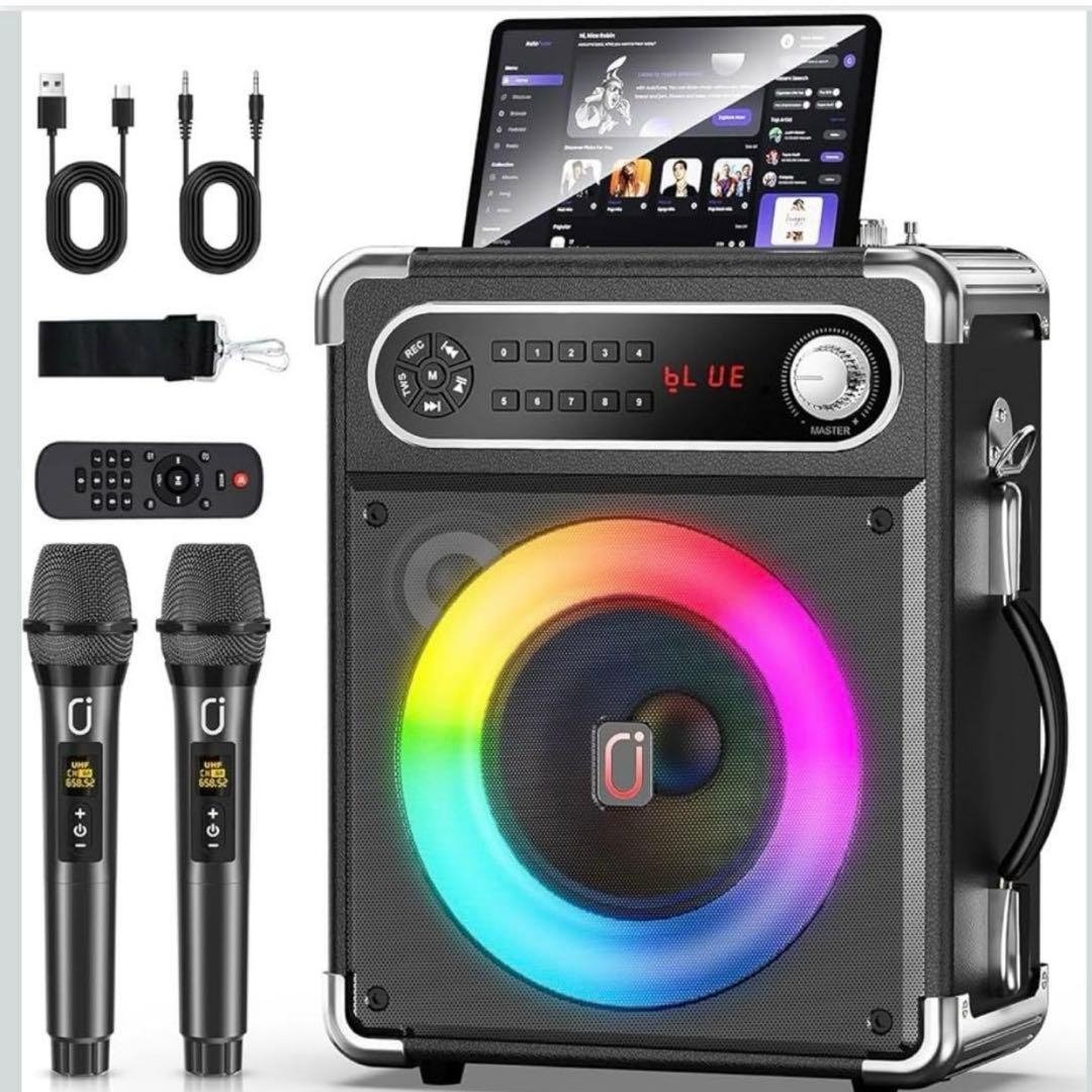 新品　JYX スピーカーセット 拡声器 ワイヤレスマイク２本