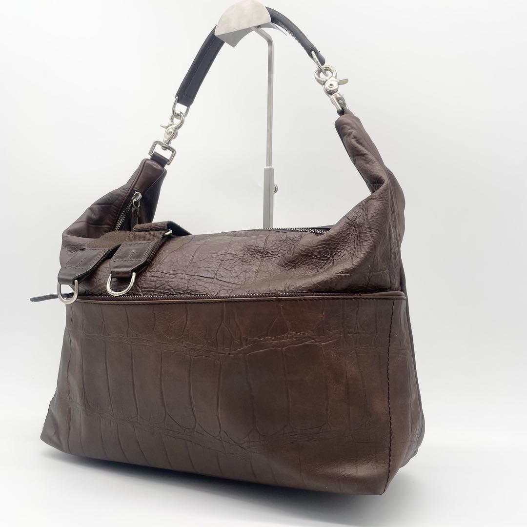 美品　ダニエル&ボブ2way ジャスミン　ロディ　ショルダーバッグ　クロコ型押し