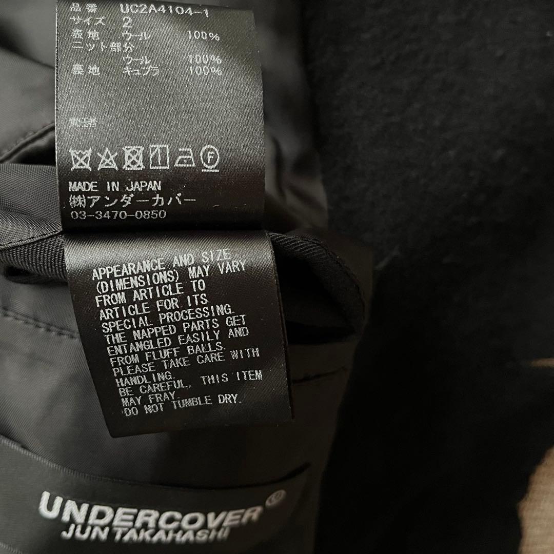 UNDERCOVER 21AWニットカーディガンMIX縮絨ウールジャケット