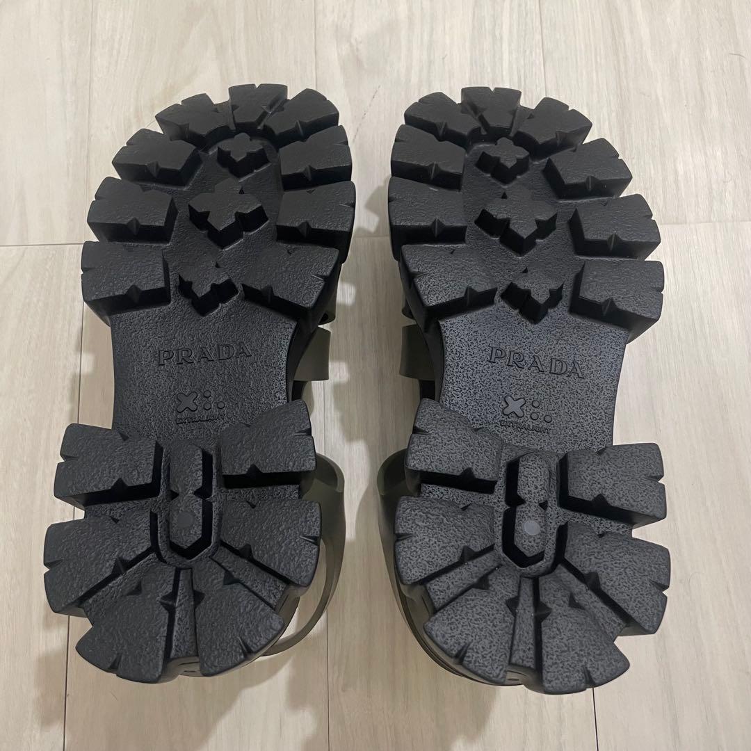 PRADAモノリス　サンダル 限定カラー　カーキ　メンズサイズ10